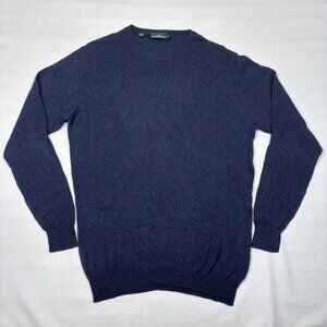 Rodd & Gunn Optim Wool Cashmere Merino Blend Blue Crew Neck Sweater Mens XL